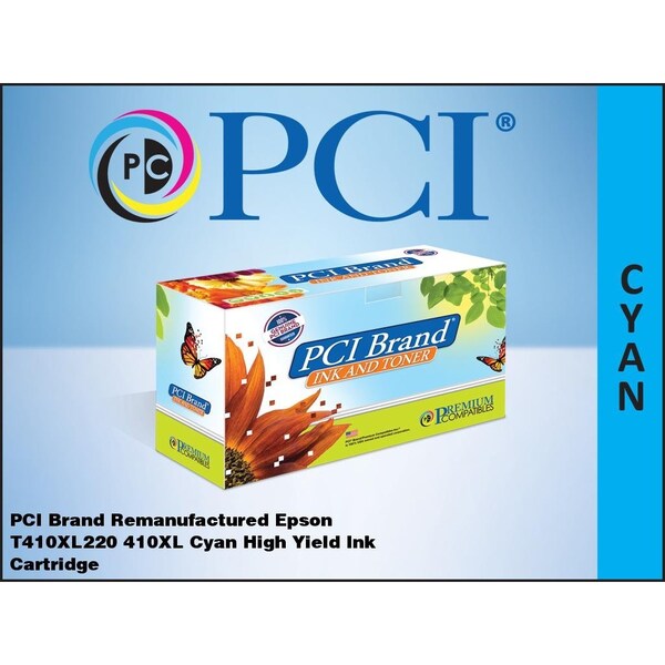 Pci Reman Epson 410XL T410XL220 High Yield Cyan Ink for Epson Expression Premium XP53, XP630, XP640 T410XL220-PCI - main